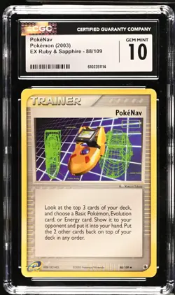 Pokemon 2003 PokeNav EX Ruby & Sapphire 88/109 CGC 10 - Image 1