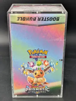 Pokemon TCG S&V Prismatic Evolutions Booster Bundle Display Case w/Acrylic Case - Image 1