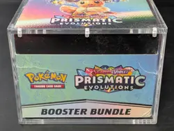 Pokemon TCG S&V Prismatic Evolutions Booster Bundle Display Case w/Acrylic Case - Image 5