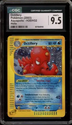 Pokemon Octillery Aquapolis Holo Rare #H20 CGC 9.5 - Image 1