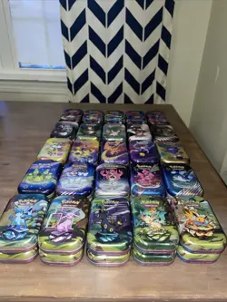 Pokemon TCG: Lot of 50 Empty Mini Tins - Various Designs & Sets - Image 2
