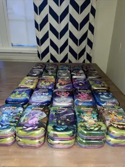 Pokemon TCG: Lot of 50 Empty Mini Tins - Various Designs & Sets - Image 3