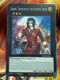 Yugioh Dante, Traveler of the Burning Abyss Secret Rare BLMR-EN081 1st Near Mint - Image 1