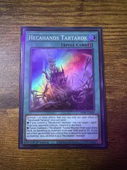 Yu-Gi-Oh! TCG Hecahands Tartaros Super Rare 1st Edition NM - Image 1