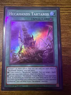 Yu-Gi-Oh! TCG Hecahands Tartaros Super Rare 1st Edition NM - Image 3