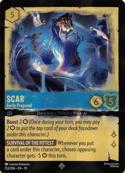 Scar Eerily Prepared Foil 153/204 Whispers in the Well Disney Lorcana - Image 1