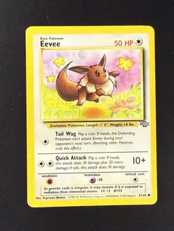 Eevee Pokemon Jungle TCG Card 51/64 Vintage 1999 Wizards - Image 1