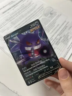 Pokemon Gengar V 156/264 Ultra Rare Single Strike Holo Fusion Strike Card - Image 1
