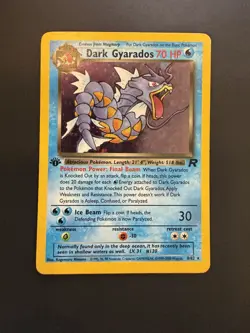 Pokemon TCG Dark Gyrados 1st Edition Rare Holo Card #8/82 Team Rocket LP - Image 3