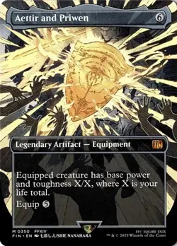 1x Aettir and Priwen, Borderless Art, Magic the Gathering MTG NM - Image 1