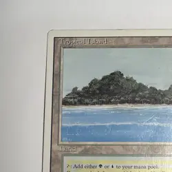 Tropical Island Dual Land (Revised Edition) Magic the Gathering MTG 1994 Rare MP - Image 2