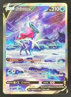 2023 Pokemon Sword & Shield Crown Zenith Galarian Gallery #GG38/GG70 Suicune V - Image 1