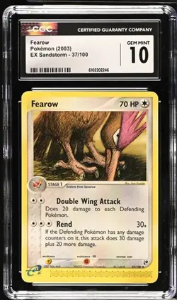 Pokemon Fearow 2003 EX Sandstorm 37/100 CGC 10 - Image 1