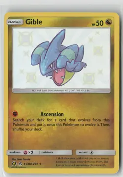 Pokemon Gible #SV38/SV94 Hidden Fates: Shiny Vault Near Mint or Better - Image 1