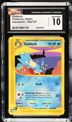Pokemon 2003 Golduck Aquapolis 50a/147 CGC 10 - Image 1