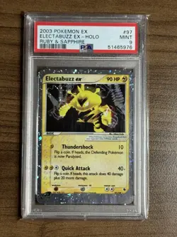 Pokemon Electabuzz ex 97/109 Ruby and Sapphire Holo PSA 9 Mint - Image 1