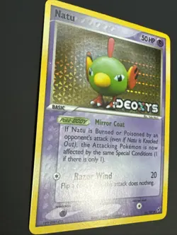 Pokemon TCG Natu EX Deoxys 66/107 Reverse Holo Stamped Vintage NM - Image 4