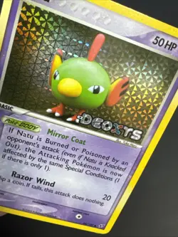 Pokemon TCG Natu EX Deoxys 66/107 Reverse Holo Stamped Vintage NM - Image 5