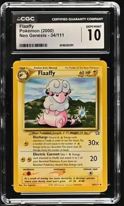 Pokemon Flaaffy 2000 Neo Genesis 34/111 CGC 10 - Image 1