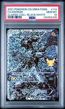2021 POKEMON CELEBRATIONS CLASSIC COLL #114 FULL ART/ZEKROM PSA 10 - Image 1