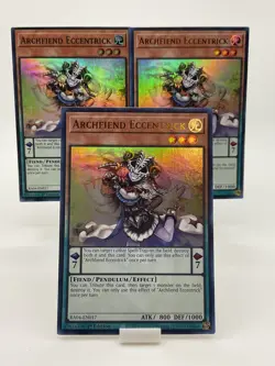 Yu-Gi-Oh! Archfiend Eccentrick RA04-EN017 Ultra Rare 1st Ed. X3 (Play set) - Image 1