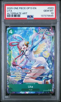 2025 ONE PIECE OP13-CARRYING ON HIS WILL ALTERNATE ART #023 UTA PSA 10 - Image 1