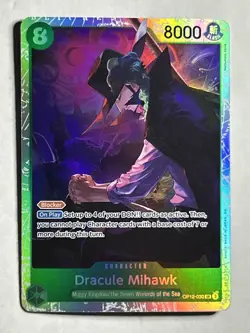 One Piece CCG Character Dracule Mihawk Dracule Mihawk Super Rare Foil - Image 1