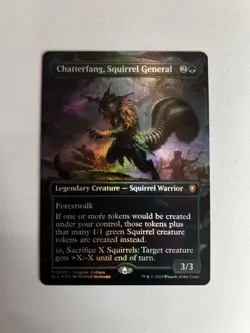 Magic the Gathering Chatterfang, Squirrel General Card Borderless Foil - Image 1