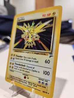 Pokemon TCG Zapdos Base Set 2 Holo Rare Card 20/130 Very good condition - Image 2