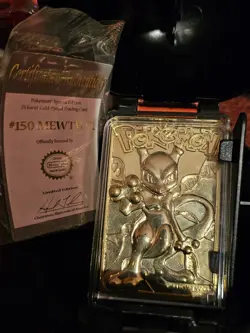 Pokemon Nintendo Burger King 1999 Gold plated 23kt plated card/ball set - Image 4
