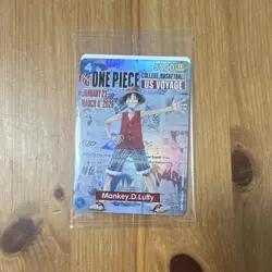 One Piece Monkey D. Luffy College Basketball US Voyage Promo Card Bandai - Image 3