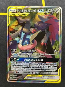Greninja & Zoroark GX 201/214 - Unbroken Bonds Alternate Art Pokemon Card HP/MP - Image 1