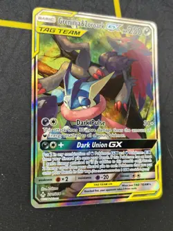 Greninja & Zoroark GX 201/214 - Unbroken Bonds Alternate Art Pokemon Card HP/MP - Image 4