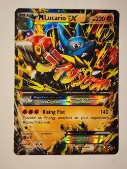 Pokemon TCG M Lucario EX Holo Ultra Rare Card 55/111 Furious Fists M/NM - Image 1