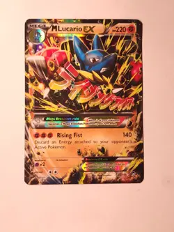 Pokemon TCG M Lucario EX Holo Ultra Rare Card 55/111 Furious Fists M/NM - Image 2