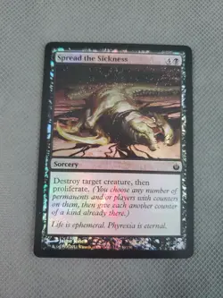 MTG Foil Common Spread the Sickness x 1 - Mirrodin Besieged - Image 1