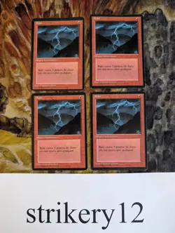4x Lightning Bolt (Portuguese) - FBB - MTG - Image 1