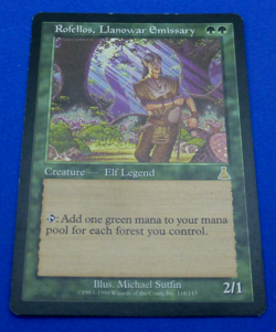 Rofellos, Llanowar Emissary Urza's Destiny MTG LP Light Play Commander EDH - Image 1