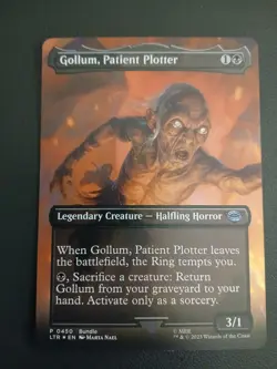 Gollum, Patient Plotter (Borderless) (LOTR - MTG) NM - FREE AND FAST SHIPPING! - Image 1