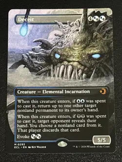 MTG Lorwyn Eclipsed Deceit Borderless 0293 NM Mythic - Image 1