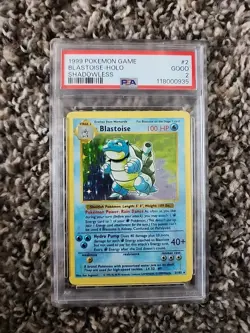 Blastoise #2/102 Holo PSA 2 - 1999 Pokemon Base Set Shadowless - Image 1
