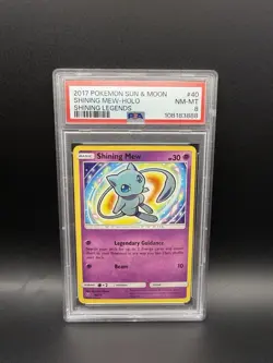 Pokemon TCG Shining Mew 40/73 Shining Legends Holo 2017 PSA 8 - Image 1
