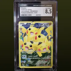 2016 POKEMON XY GENERATIONS RADIANT COLLECTION RC29 FULL ART/PIKACHU CGC 8.5 - Image 1
