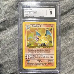 Charizard 1999 Pokemon Base Set Holo Rare 4/102 CGC 9 - Image 1