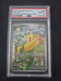 🔥 PSA 10 Pikachu SVP 088 Paldean Adventure Chest Black Star Promo Pokemon - Image 1