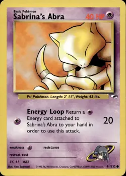 Sabrina's Abra 91/132 Common Gym Heroes Multi Item Discount LP - Image 1