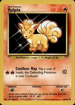 Vulpix 68/102 Common Base Set Multi Item Discount LP - Image 1