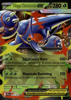 Mega Heracross ex 004/094 Double Rare Phantasmal Flames Multi Item Discount NM - Image 1