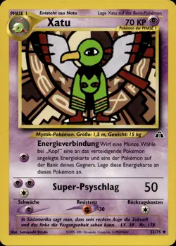 Xatu 52/75 Uncommon Neo Discovery Multi Item Discount LP - Image 1