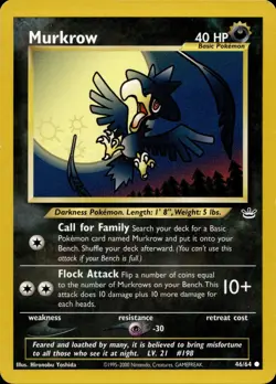Murkrow 46/64 Common Neo Revelation Multi Item Discount MP - Image 1